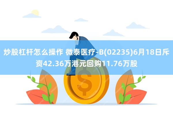 炒股杠杆怎么操作 微泰医疗-B(02235)6月18日斥资42.36万港元回购11.76万股