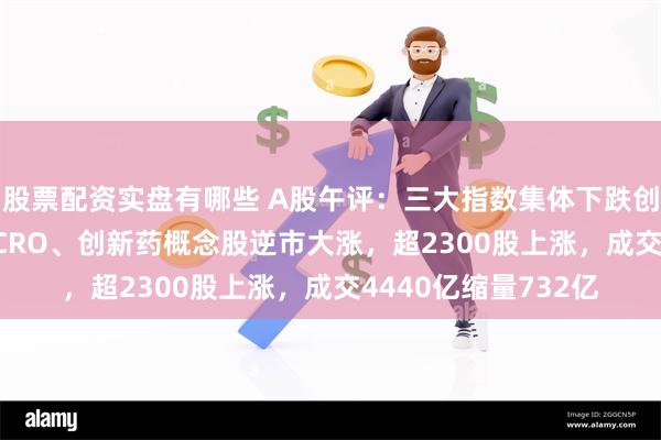 股票配资实盘有哪些 A股午评：三大指数集体下跌创业板指跌0.85%！CRO、创新药概念股逆市大涨，超2300股上涨，成交4440亿缩量732亿