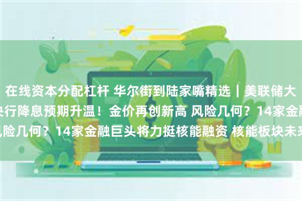 在线资本分配杠杆 华尔街到陆家嘴精选｜美联储大幅降息的可能仍存 欧央行降息预期升温！金价再创新高 风险几何？14家金融巨头将力挺核能融资 核能板块未来可期？