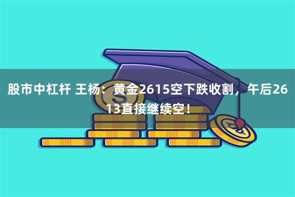 股市中杠杆 王杨：黄金2615空下跌收割，午后2613直接继续空！