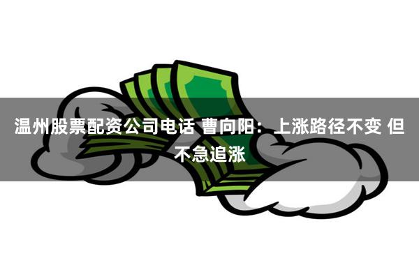 温州股票配资公司电话 曹向阳：上涨路径不变 但不急追涨